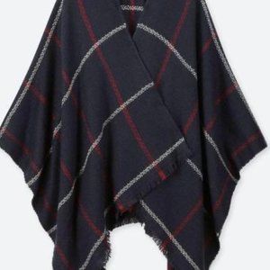 UNIQLO Blue plaid 2-way Scarf OS
